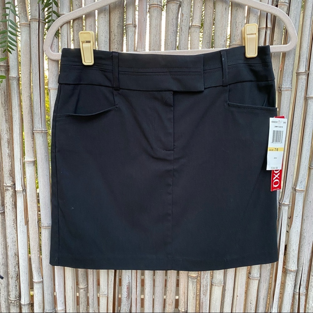 XOXO women career straight pencil skirt black 7/8